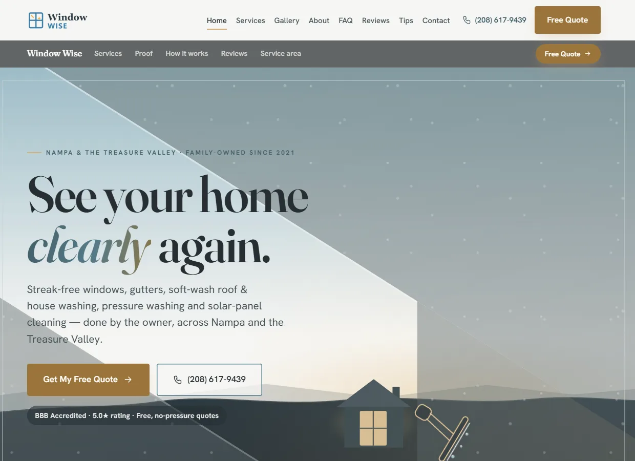 Window Wise website, live